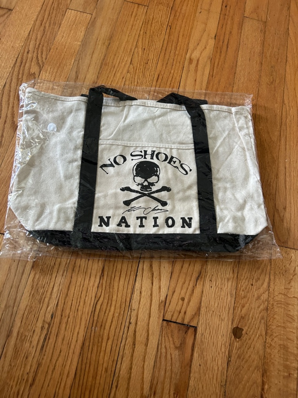 Canvas Tote Bag - Black & Cream